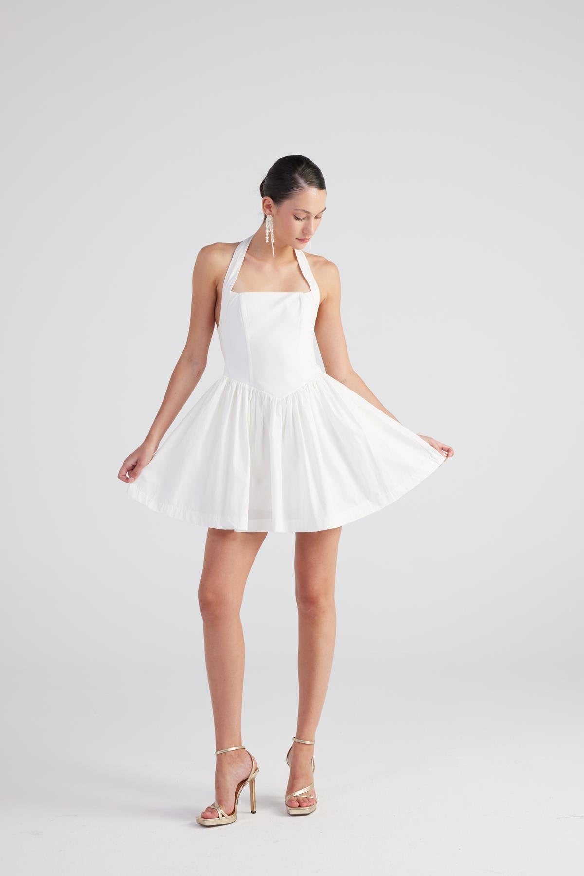 Teresa Strapped Mini Dress White M / White Teresa Strapped Mini Dress White M / White
