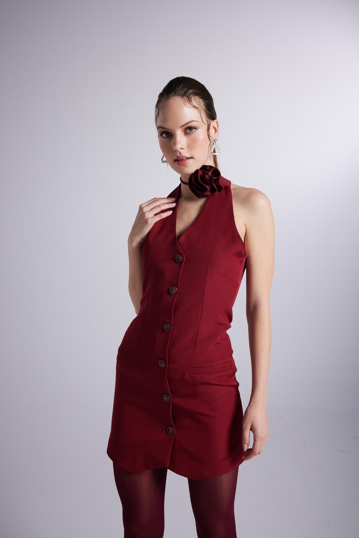 Becca Rose Accesories Mini Dress Burgundy - Porterist XS / Burgundy Becca Rose Accesories Mini Dress Burgundy - Porterist XS / Burgundy