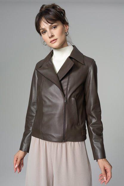 Chocolate Genuine Leather Jacket