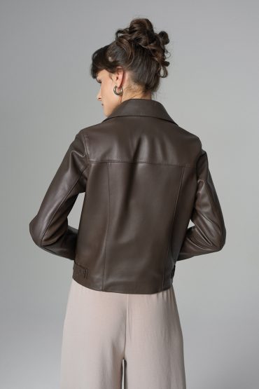 Chocolate Genuine Leather Jacket