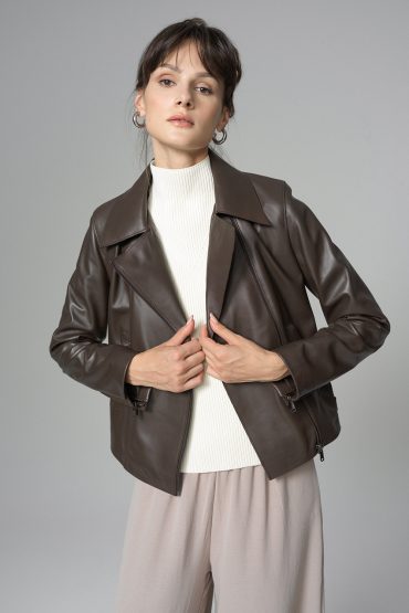 Chocolate Genuine Leather Jacket