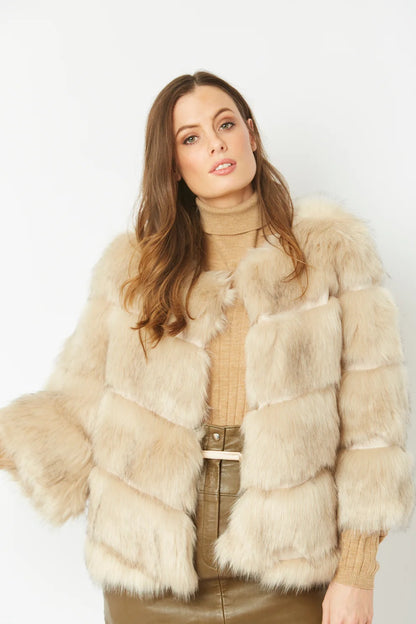 Cream Faux Fur Ella Coat