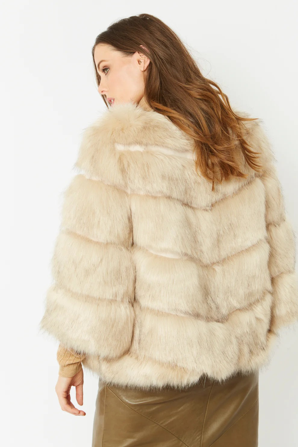 Cream Faux Fur Ella Coat