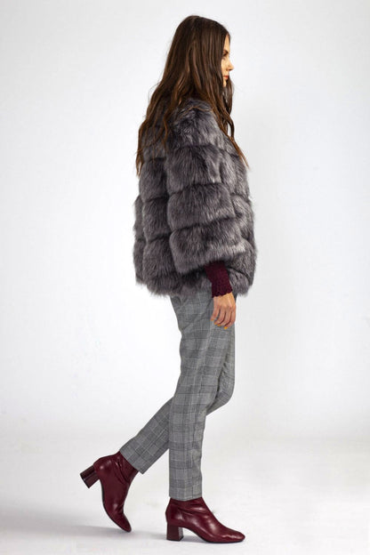 Grey Faux Fur Ella Coat