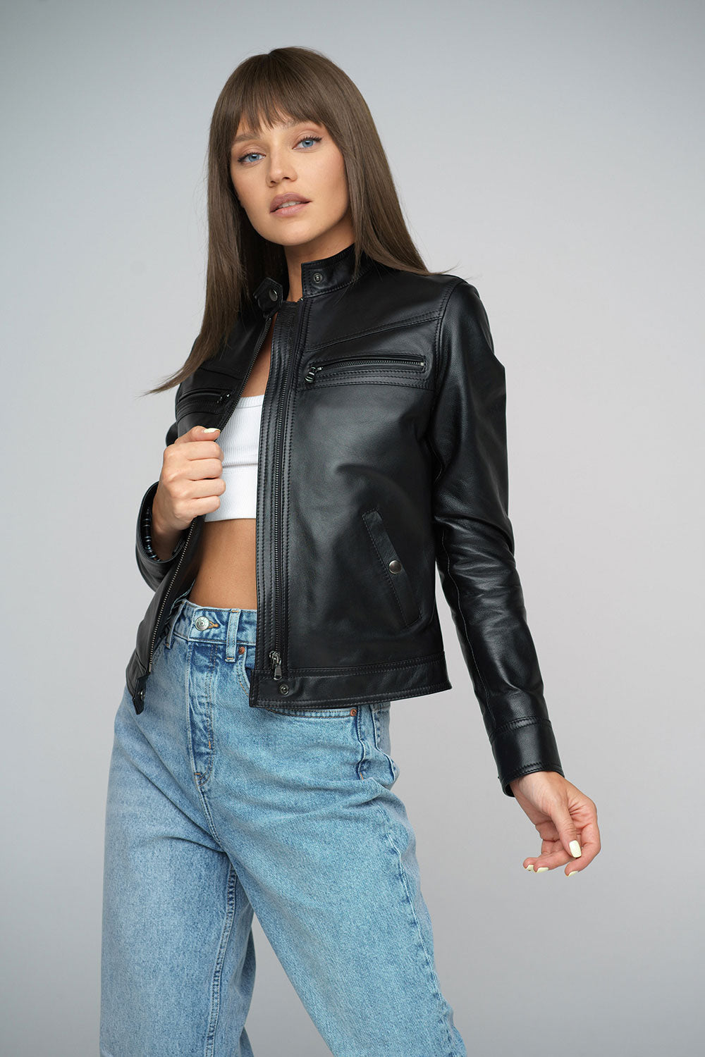 Black Genuine Lambskin Jacket