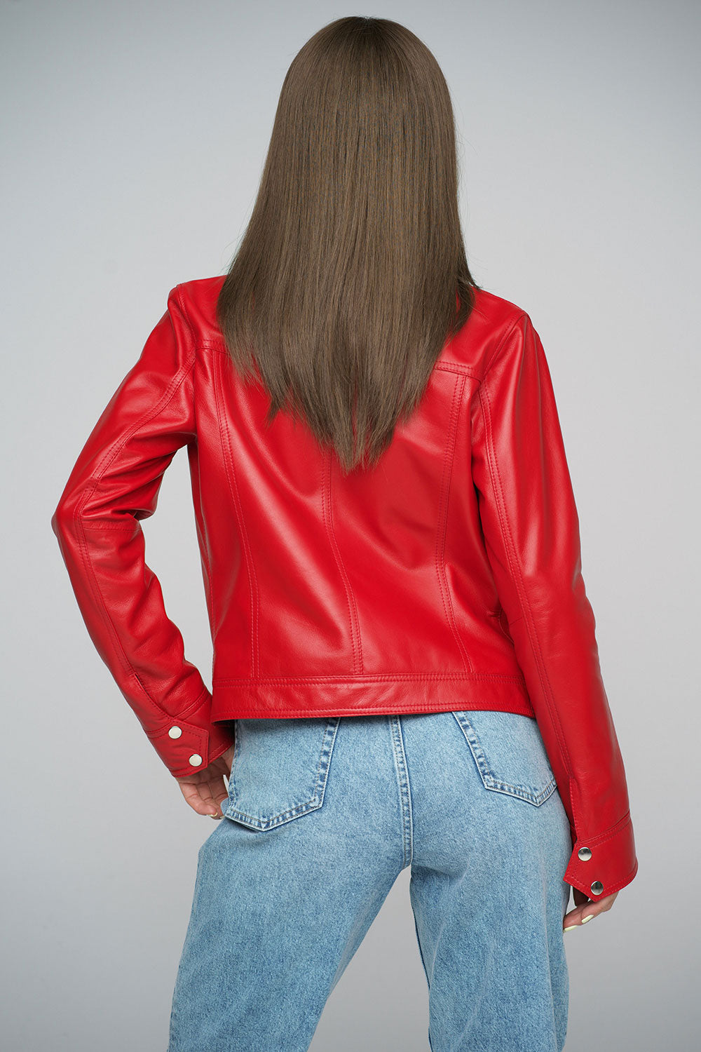 Red Genuine Lambskin Jacket