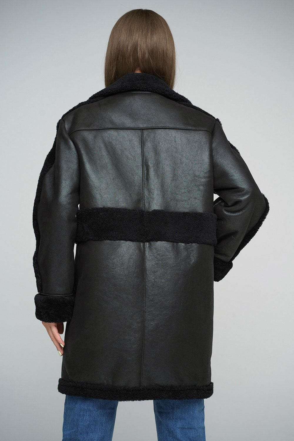 Black Sheepskin Bomber Jacket