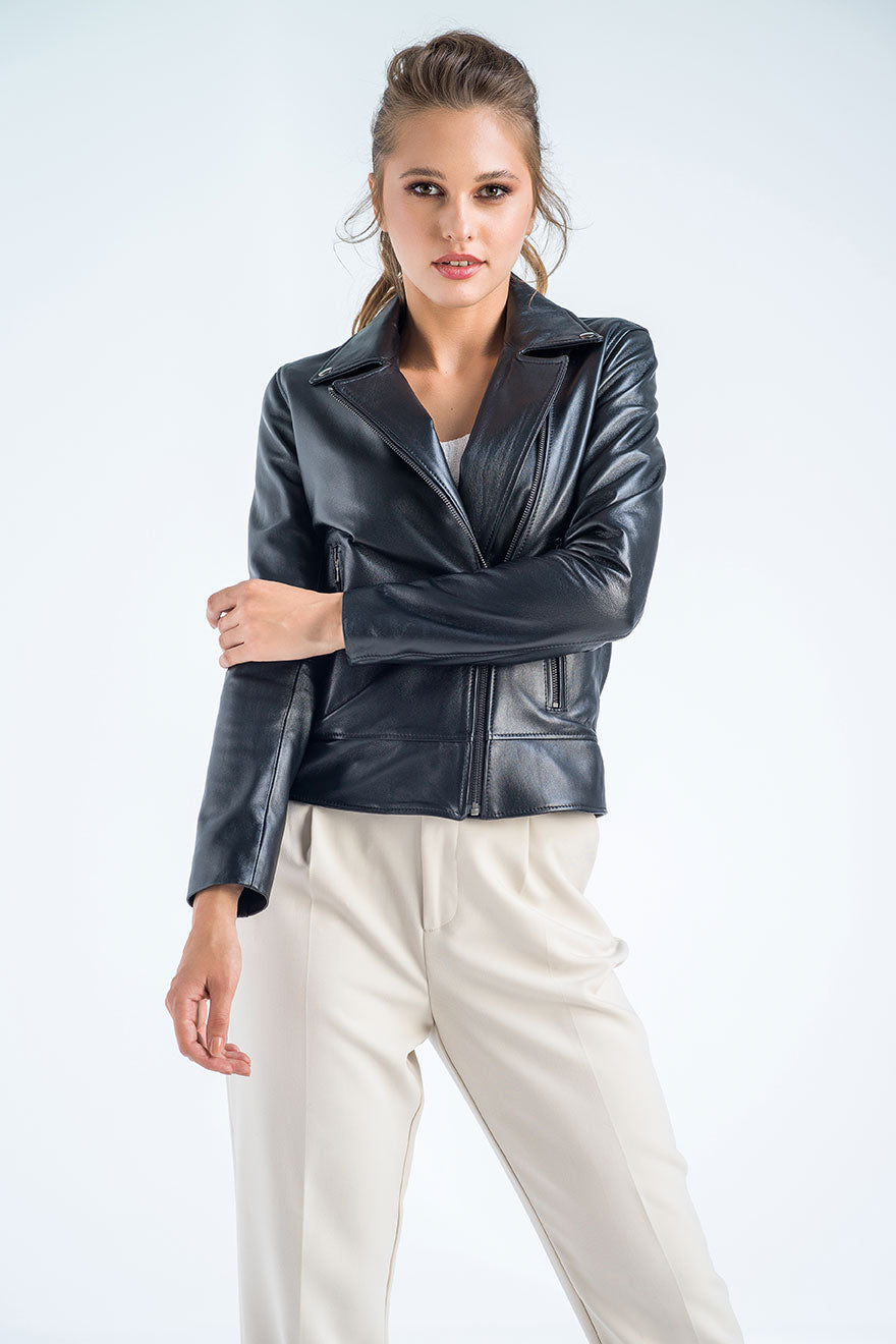 Black Genuine Classic Cut Leather Jacket