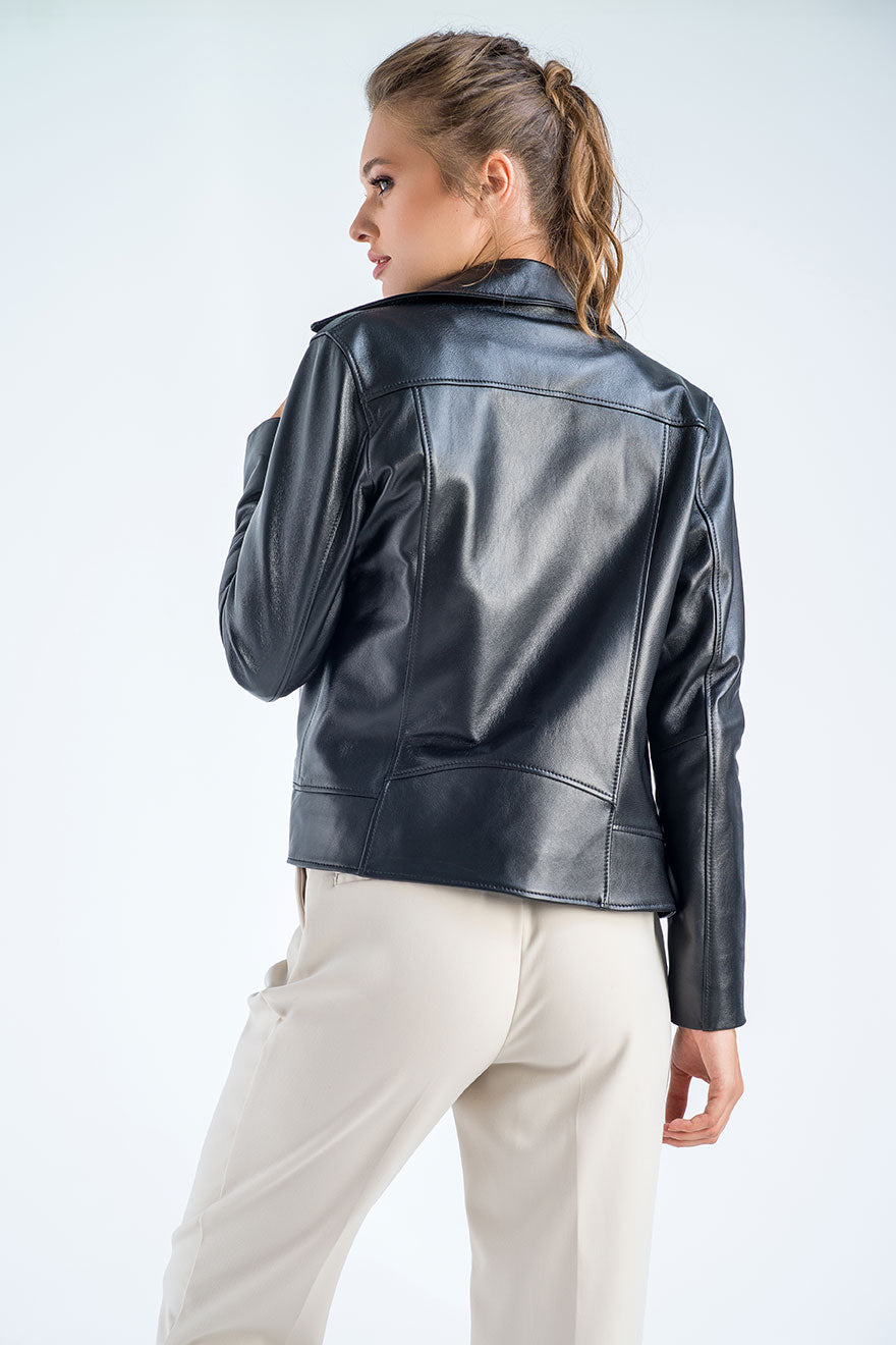 Black Genuine Classic Cut Leather Jacket