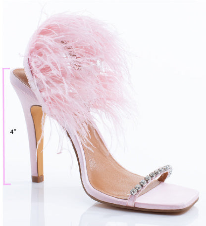 Pink Feather Heel-7