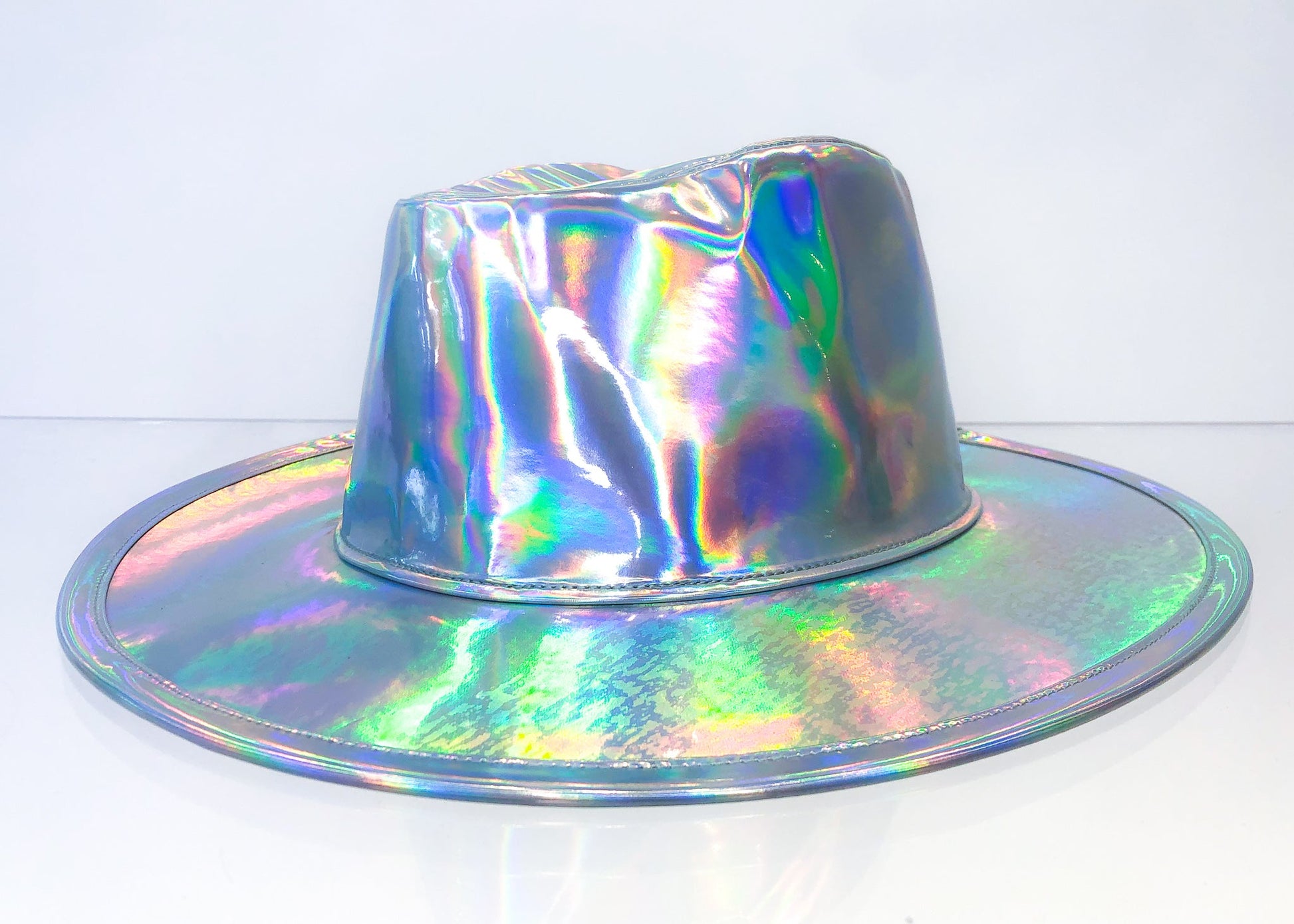 Silver Hologram Wide Brim Hat-6