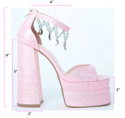 Sophia Pink Glitter Heel-6