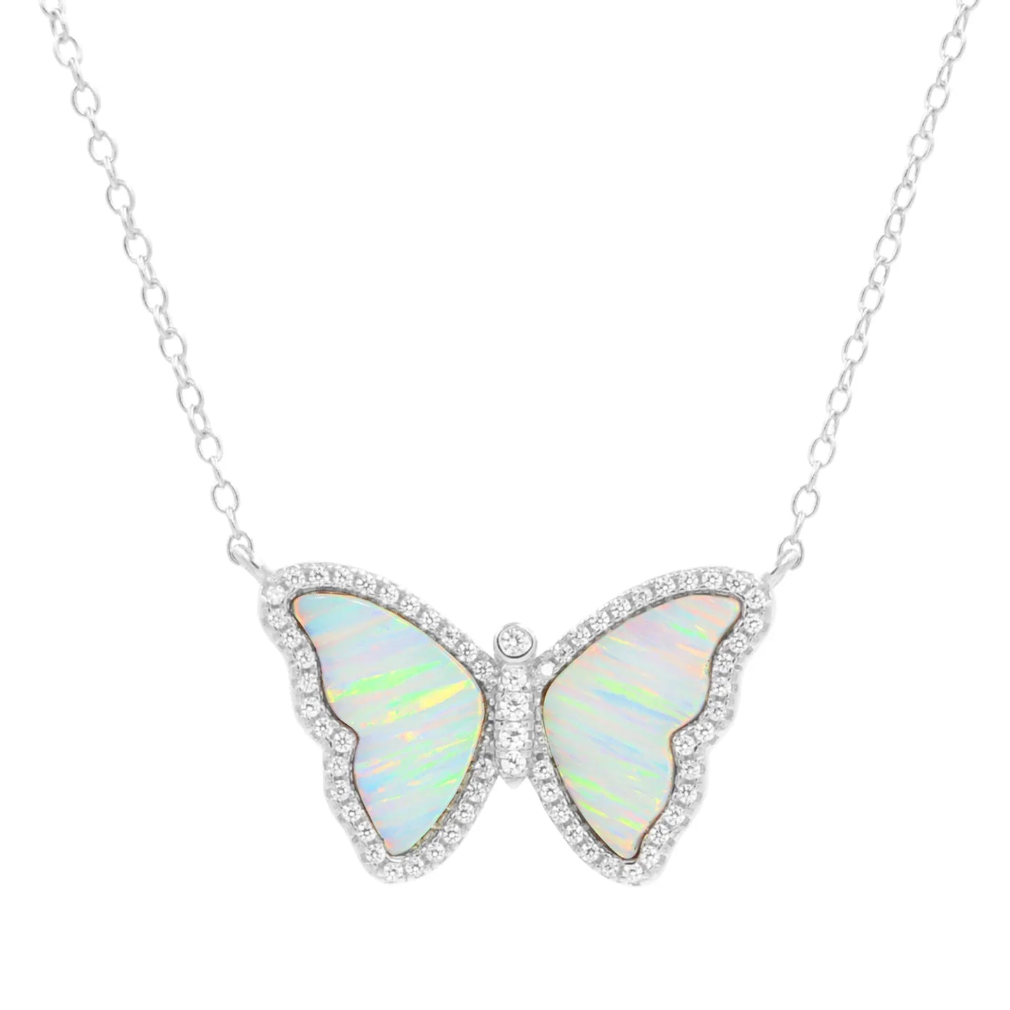 Opal Butterfly Necklace-1