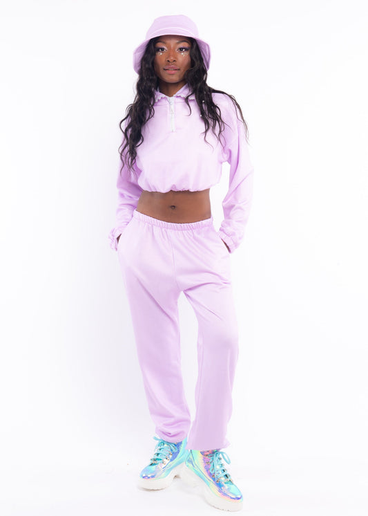 Lavender Fleece Sweat Pants-0