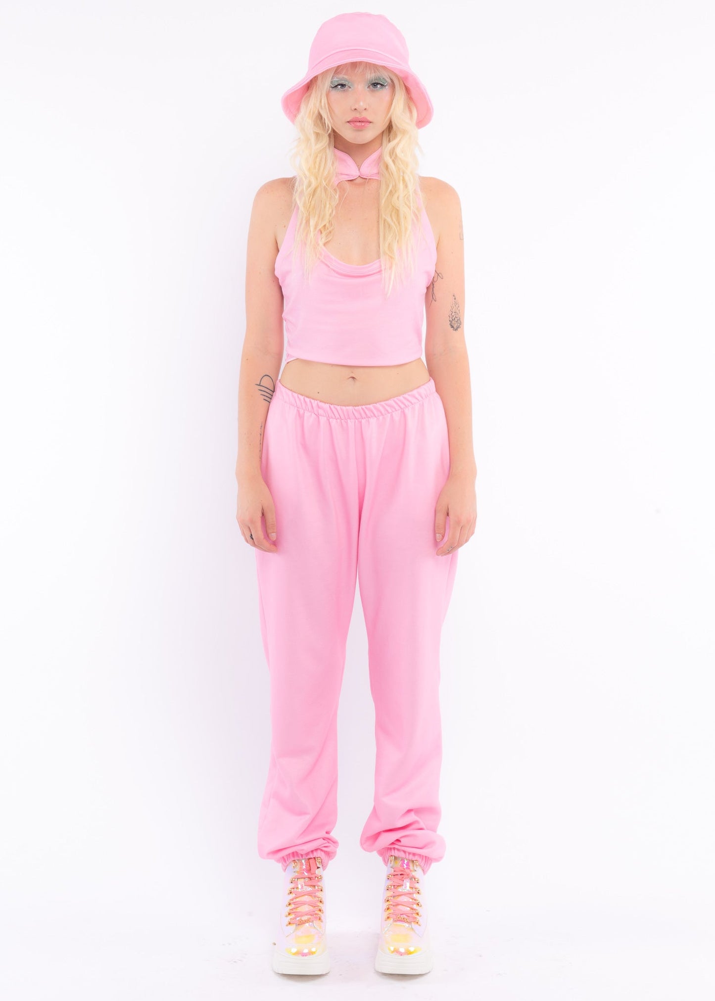 Pink Fleece Sweat Pants-12