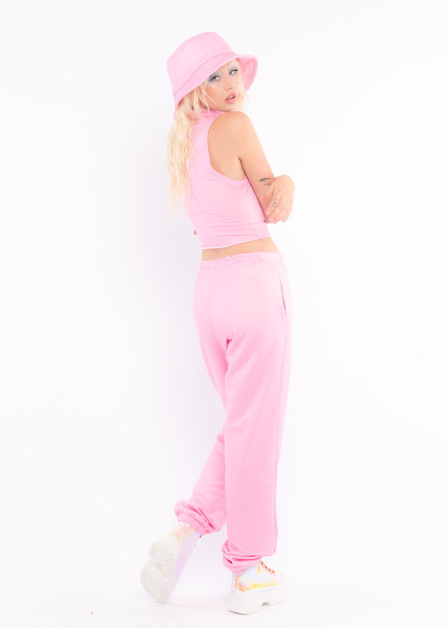 Pink Fleece Sweat Pants-0