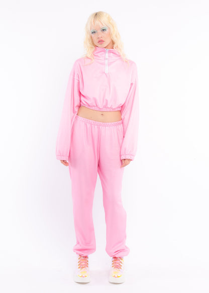 Pink Fleece Sweat Pants-5