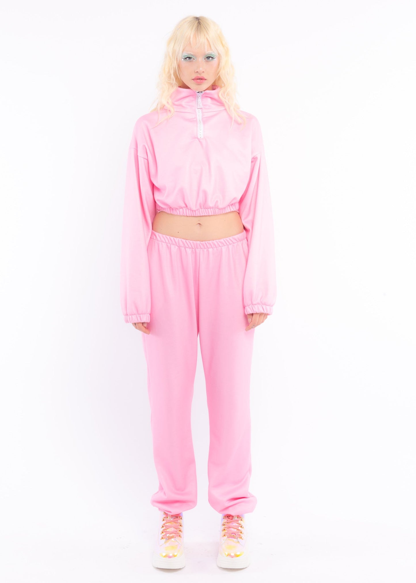 Pink Fleece Sweat Pants-6