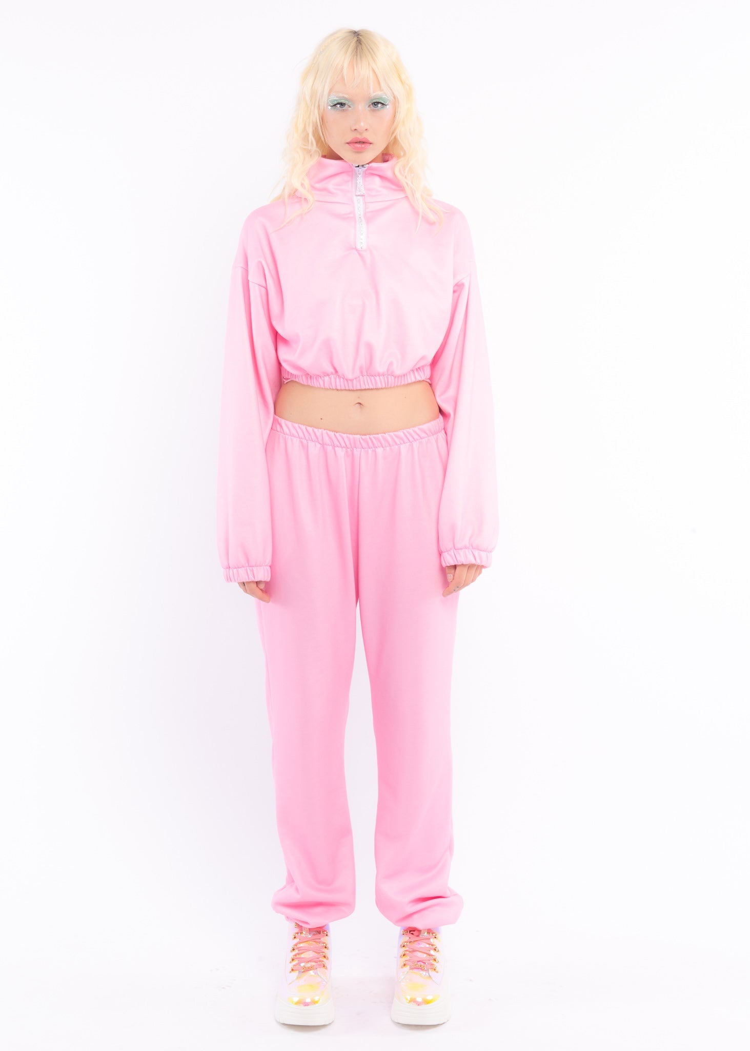 Pink Fleece Sweat Pants-6