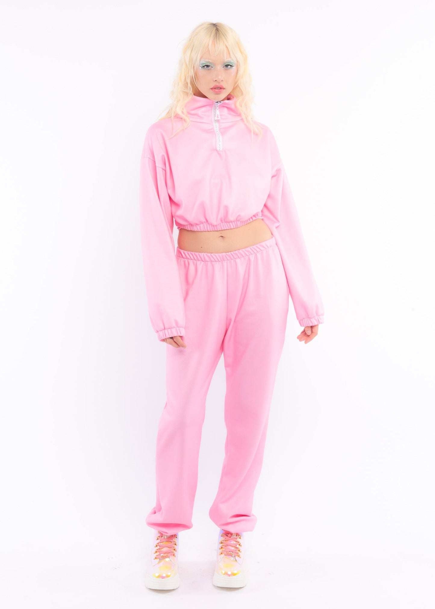 Pink Fleece Sweat Pants-7