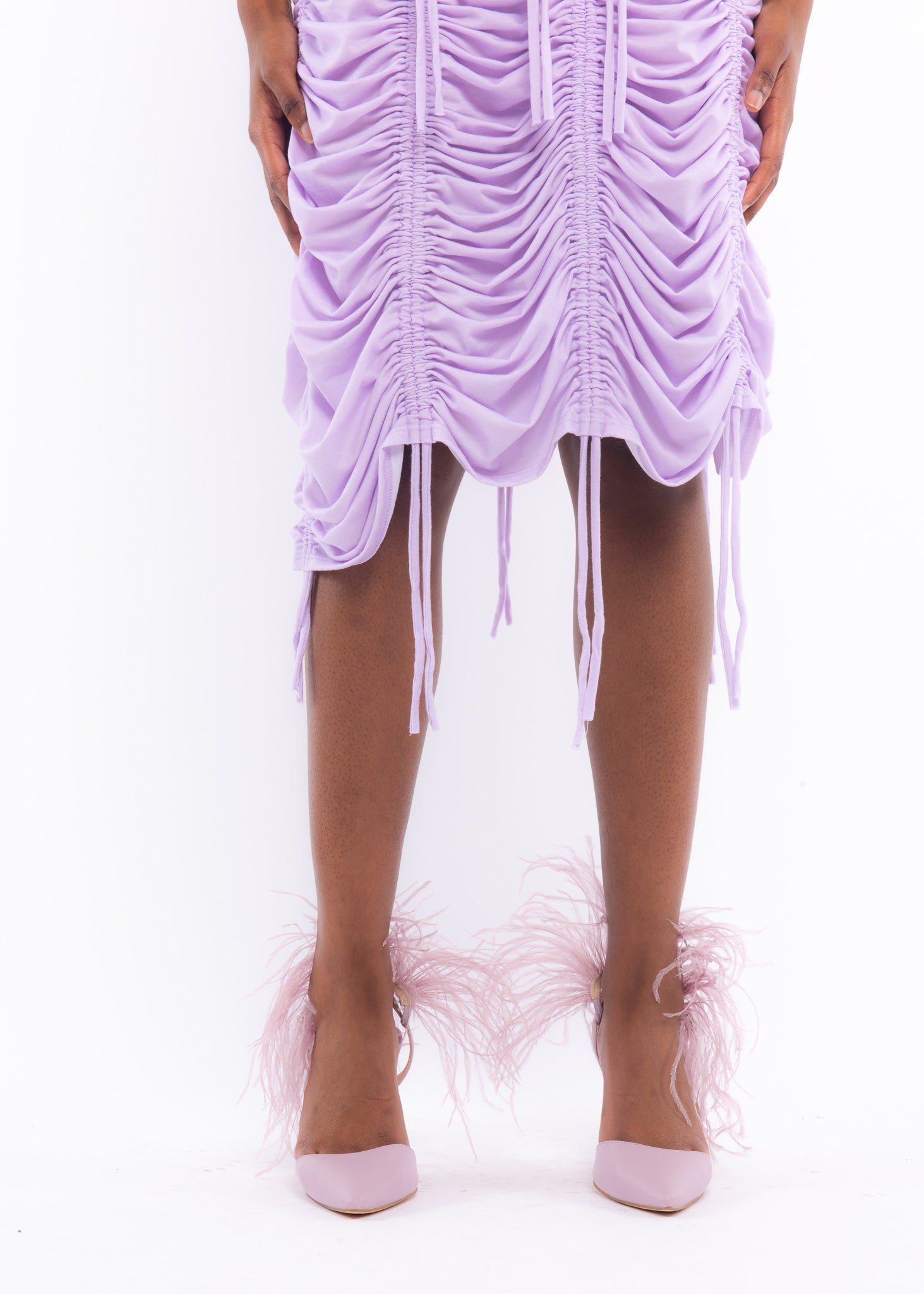 Lilac Pointed Feather Heels-0