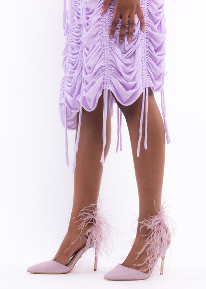 Lilac Pointed Feather Heels-5